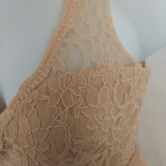 Mori Lee Lace Bodice Chiffon Bridesmaid Prom Dress - Picture 2 of 7